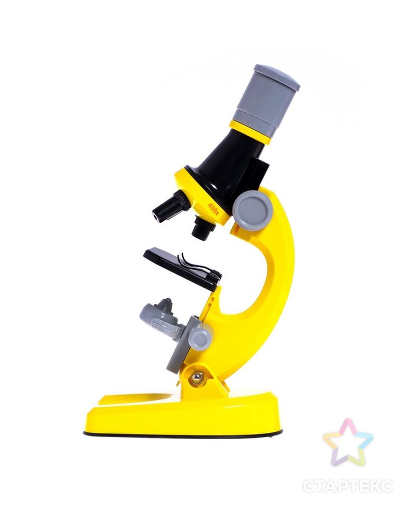 Микроскоп детский "Юный ботаник" кратность х100, х400,  х1200, желтый, подсветка арт. СМЛ-190450-1-СМЛ0007016019 4