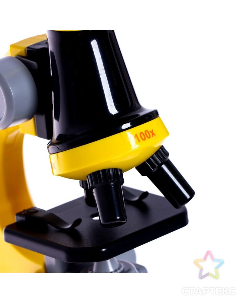 Микроскоп детский "Юный ботаник" кратность х100, х400,  х1200, желтый, подсветка арт. СМЛ-190450-1-СМЛ0007016019 6