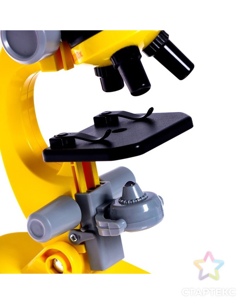 Микроскоп детский "Юный ботаник" кратность х100, х400,  х1200, желтый, подсветка арт. СМЛ-190450-1-СМЛ0007016019 7