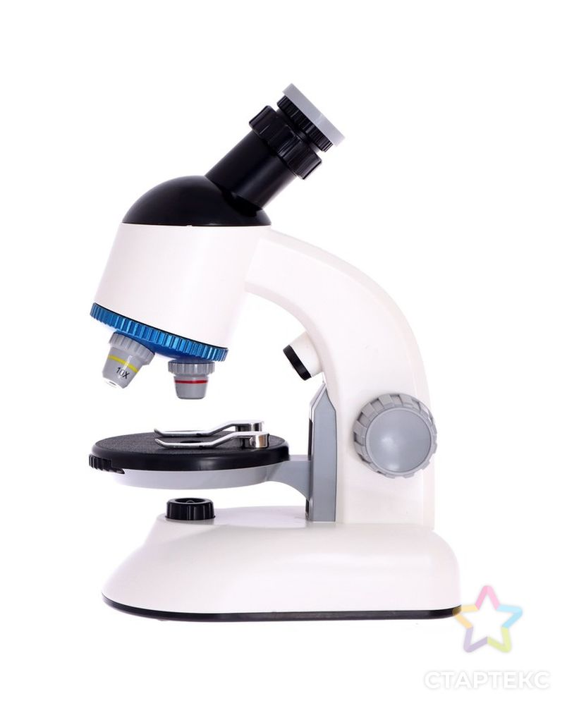 Микроскоп детский "Набор биолога в чемодане" кратность х40, х100,  х640, подсветка, белый   701602 арт. СМЛ-190452-1-СМЛ0007016021 3