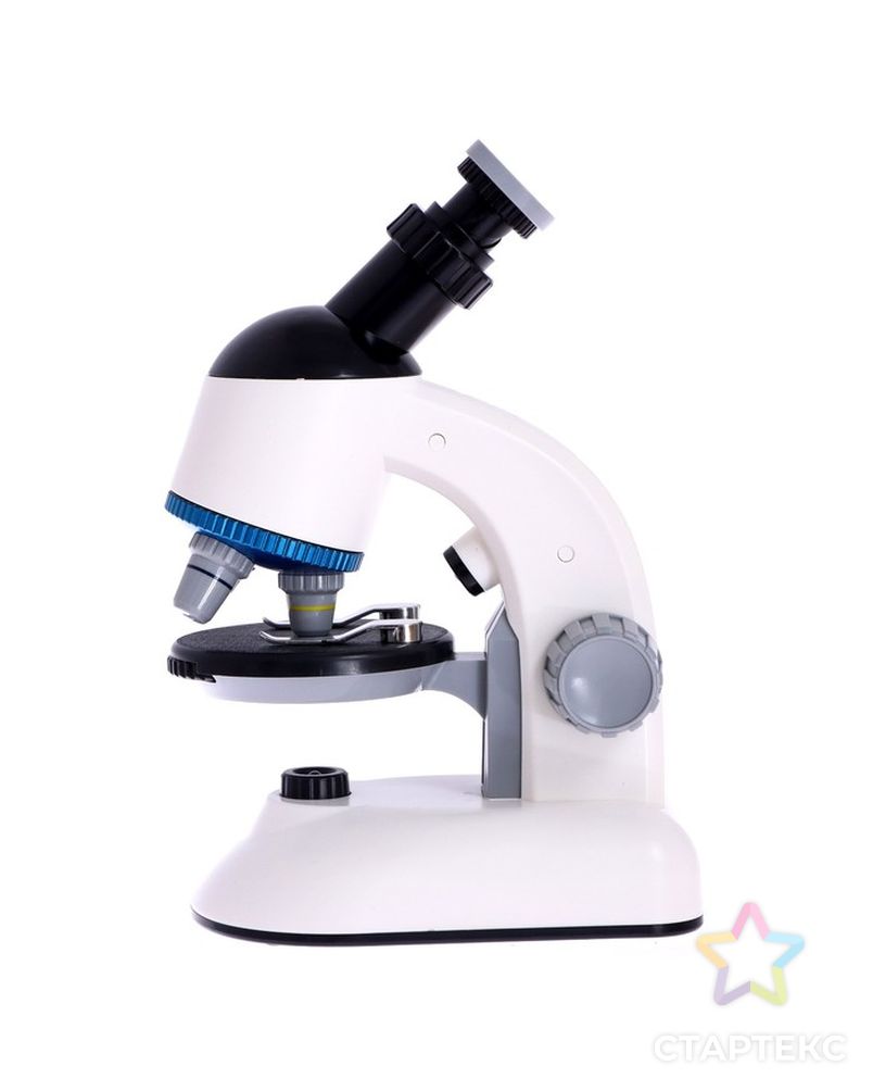 Микроскоп детский "Набор биолога в чемодане" кратность х40, х100,  х640, подсветка, белый   701602 арт. СМЛ-190452-1-СМЛ0007016021 4