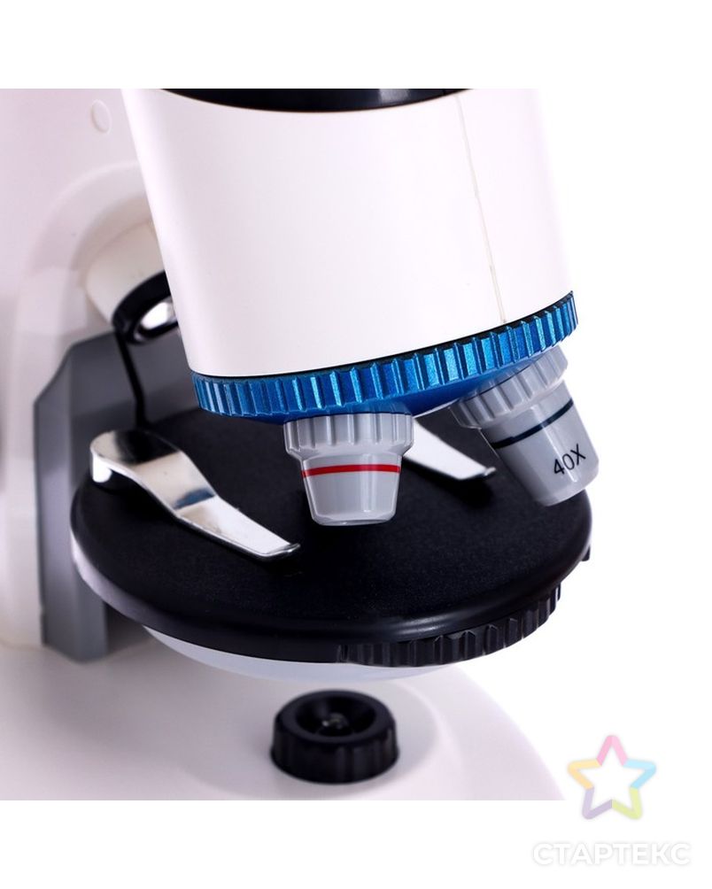 Микроскоп детский "Набор биолога в чемодане" кратность х40, х100,  х640, подсветка, белый   701602 арт. СМЛ-190452-1-СМЛ0007016021 6