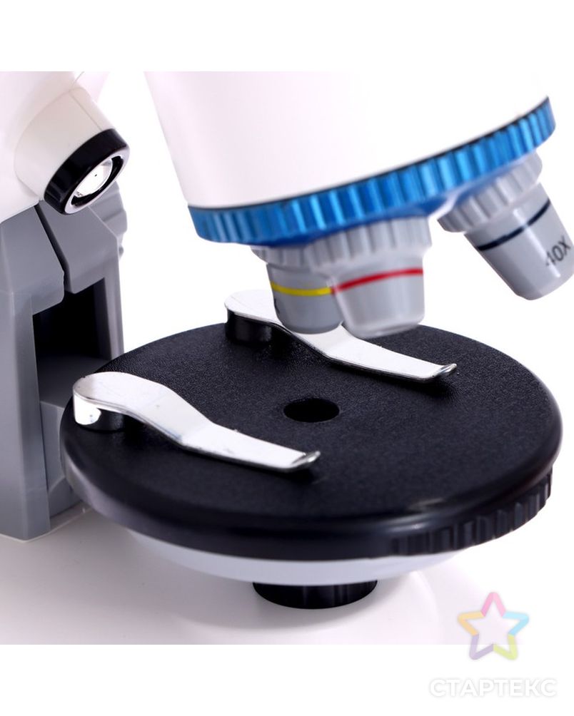Микроскоп детский "Набор биолога в чемодане" кратность х40, х100,  х640, подсветка, белый   701602 арт. СМЛ-190452-1-СМЛ0007016021 8