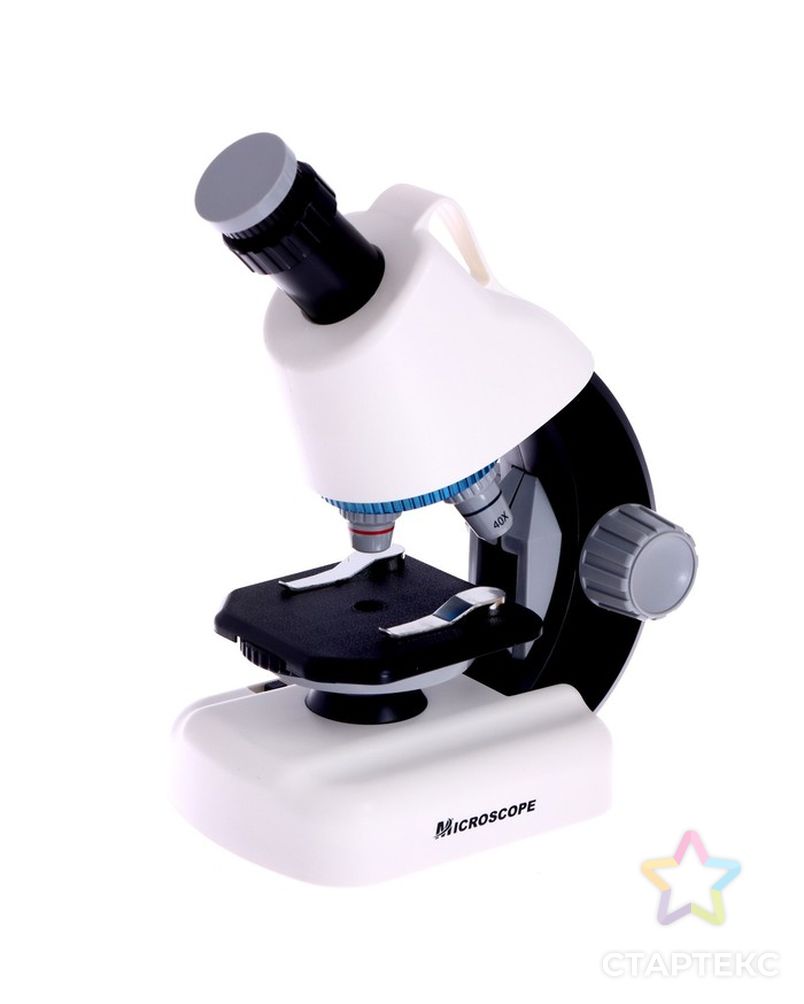 Микроскоп детский "Набор биолога в чемодане" кратность х40, х100,  х640, подсветка, белый   701602 арт. СМЛ-190453-1-СМЛ0007016022 2