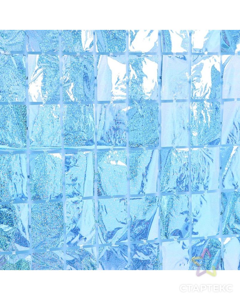 Праздничный занавес голография 100*200 см, цвет голубой арт. СМЛ-196695-1-СМЛ0007016046 2