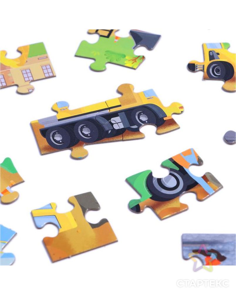 Пазлы детские «Машины на стройке», 60 элементов арт. СМЛ-170436-1-СМЛ0007018712 3