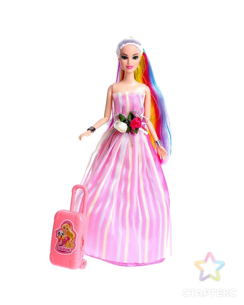 Кукла модель шарнирная "Кира" в платье, с аксессуарами, МИКС арт. СМЛ-199528-1-СМЛ0007023865 3