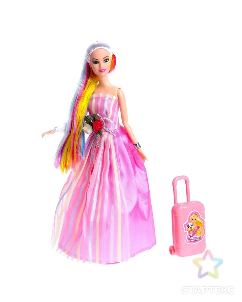 Кукла модель шарнирная "Кира" в платье, с аксессуарами, МИКС арт. СМЛ-199528-1-СМЛ0007023865 4