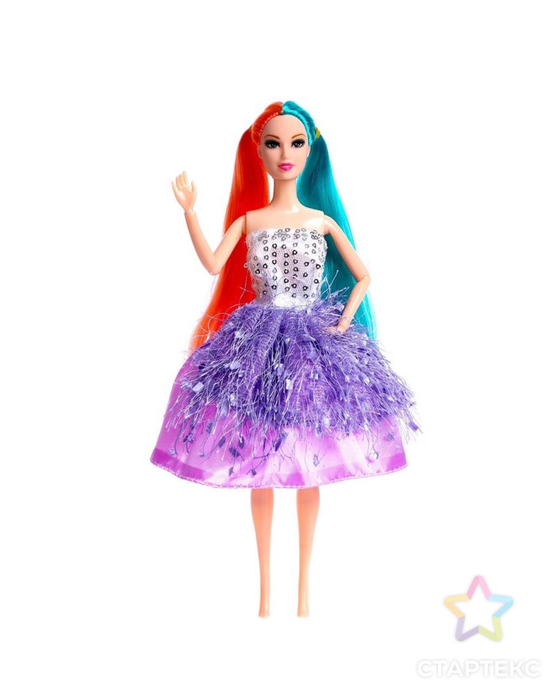 Кукла модель шарнирная "Кира" в платье, с аксессуарами, МИКС арт. СМЛ-199528-1-СМЛ0007023865 5