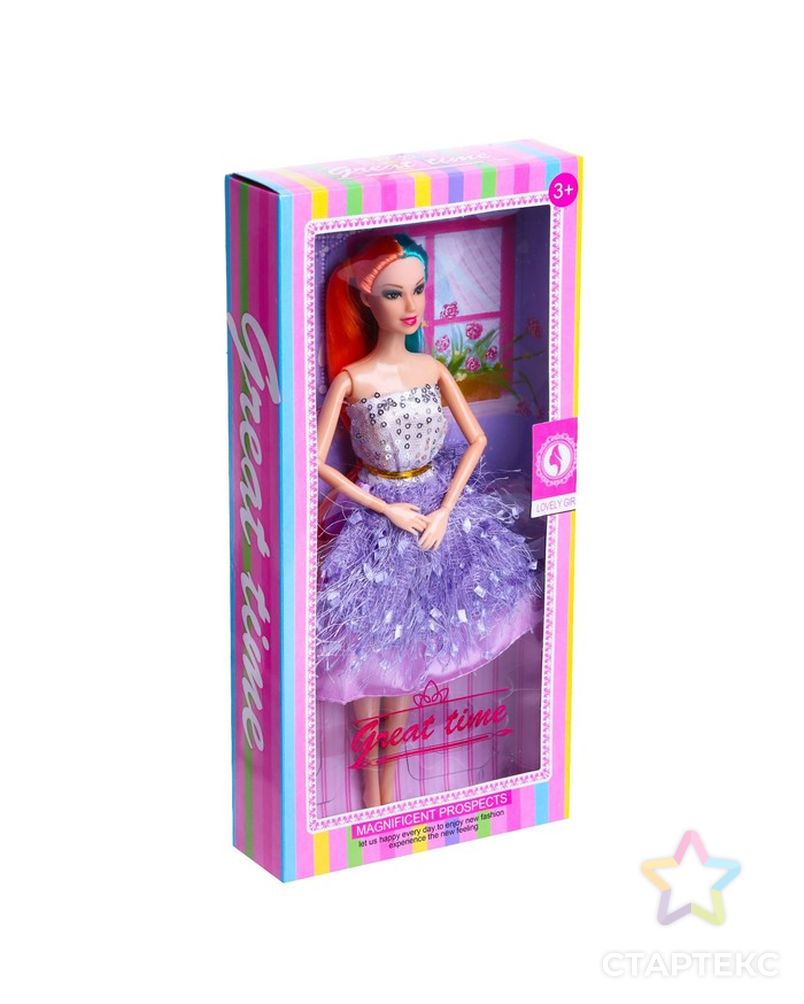 Кукла модель шарнирная "Кира" в платье, с аксессуарами, МИКС арт. СМЛ-199528-1-СМЛ0007023865 6