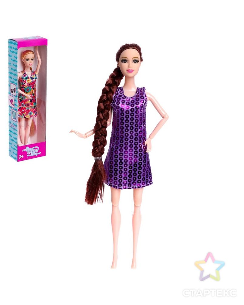 Кукла модель шарнирная "Мира" в платье, МИКС арт. СМЛ-199529-1-СМЛ0007023869 1