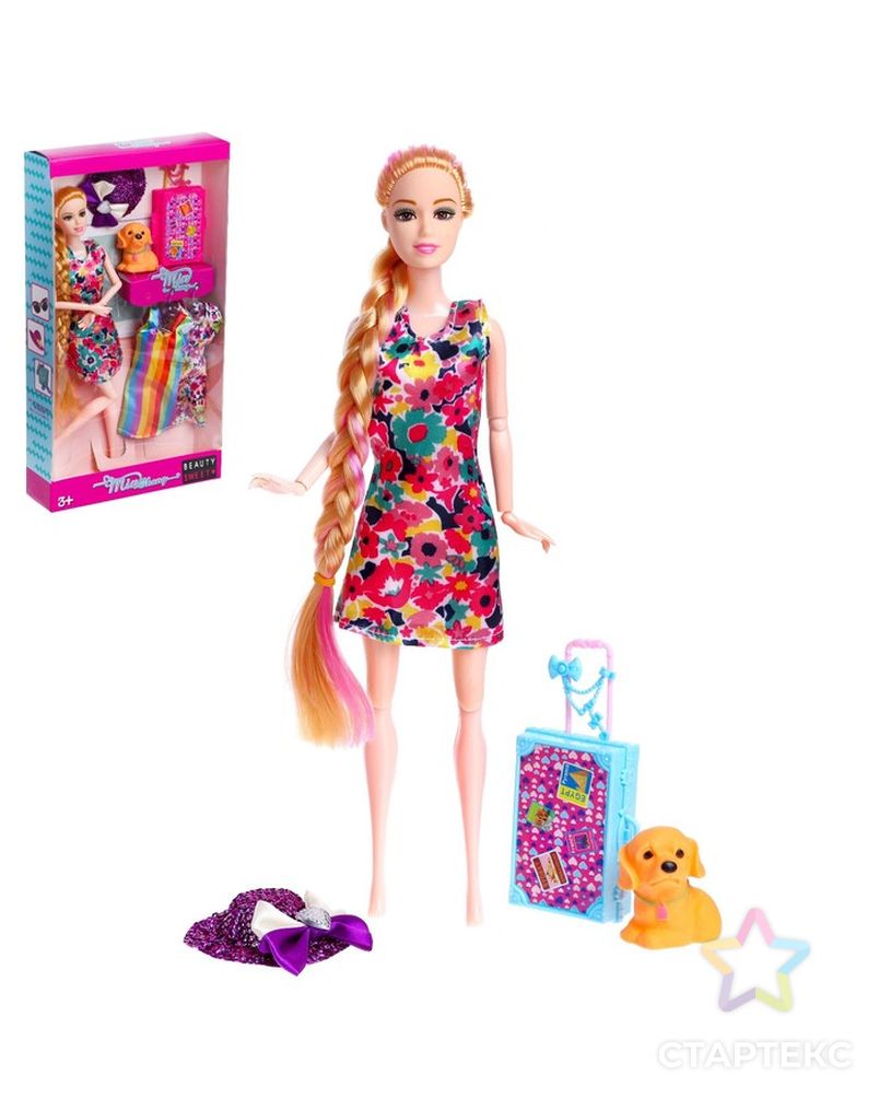 Кукла модель шарнирная "Даша" в платье, с аксессуарами, МИКС арт. СМЛ-199532-1-СМЛ0007023874 1