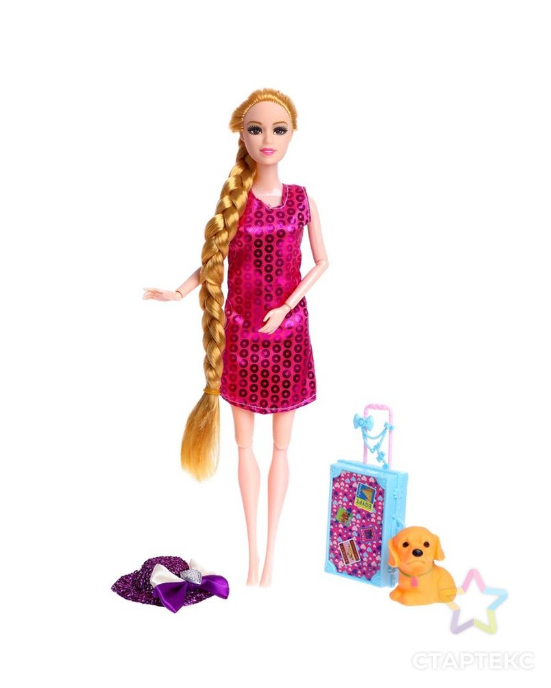 Кукла модель шарнирная "Даша" в платье, с аксессуарами, МИКС арт. СМЛ-199532-1-СМЛ0007023874 2