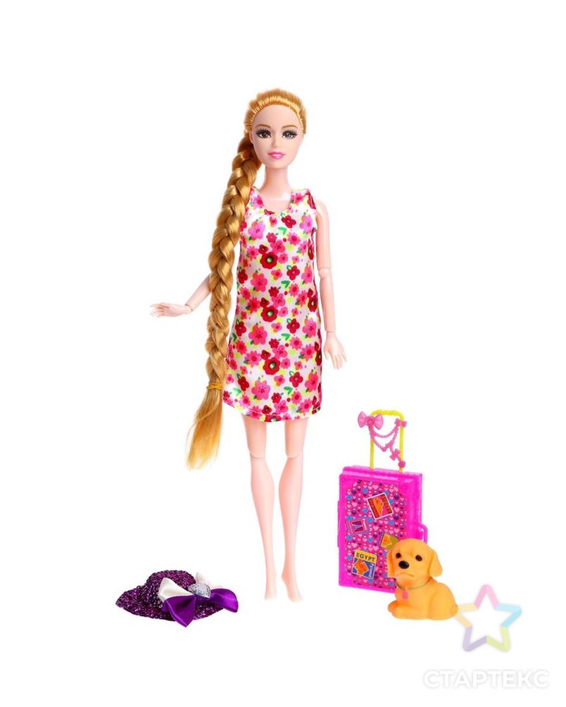 Кукла модель шарнирная "Даша" в платье, с аксессуарами, МИКС арт. СМЛ-199532-1-СМЛ0007023874 3