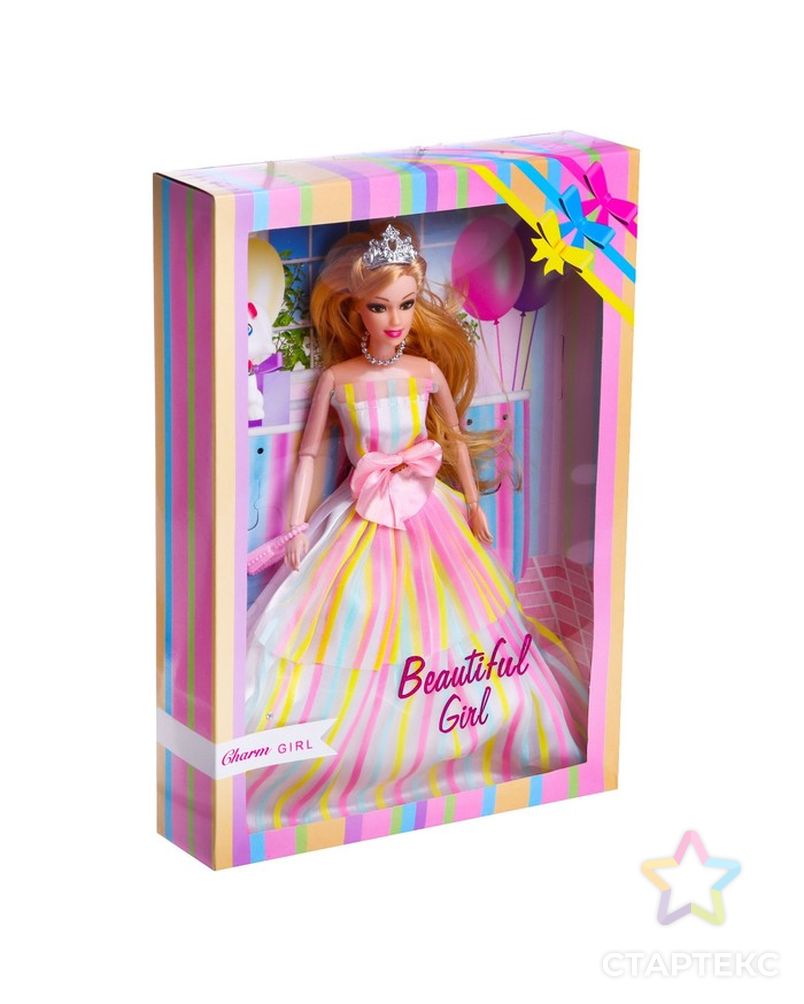 Кукла модель шарнирная "Лиза" в платье, с аксессуарами, МИКС арт. СМЛ-199533-1-СМЛ0007023875 3