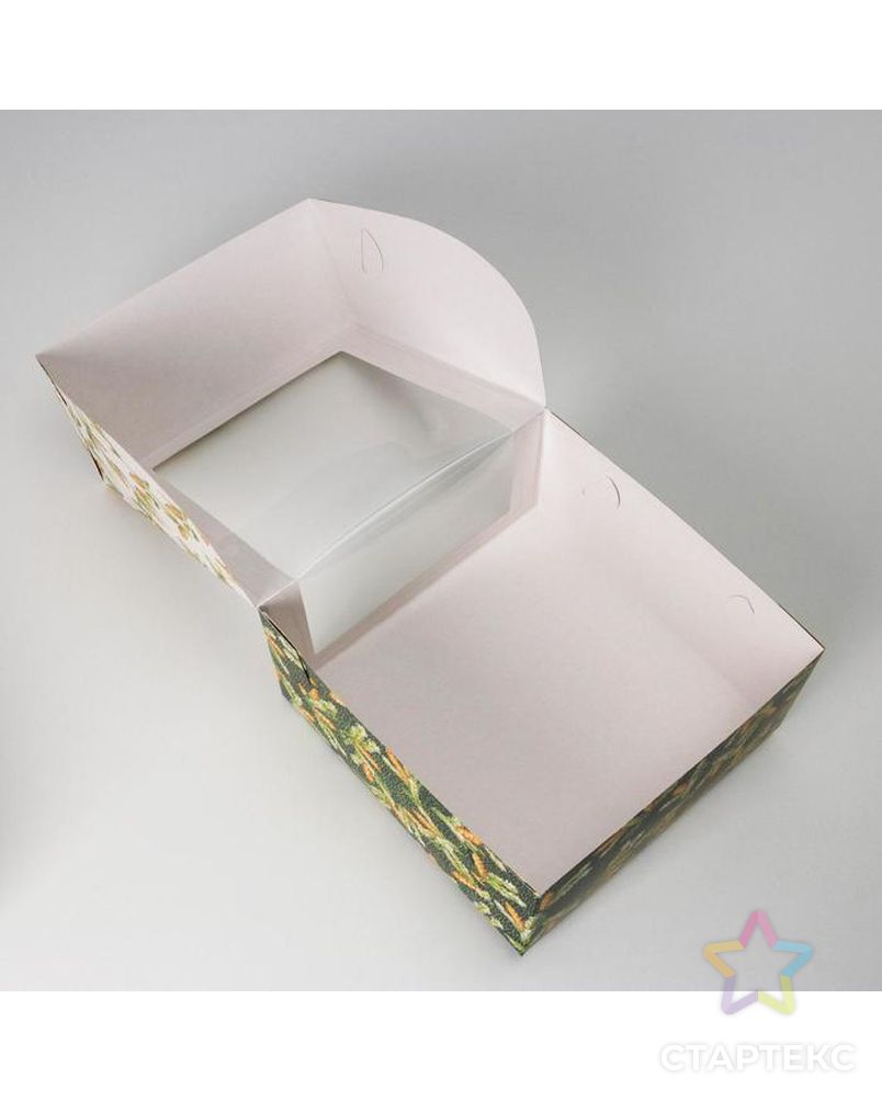 Коробка для торта с окном Happy New Year 23 х 23 х 11 см арт. СМЛ-162562-1-СМЛ0007024181