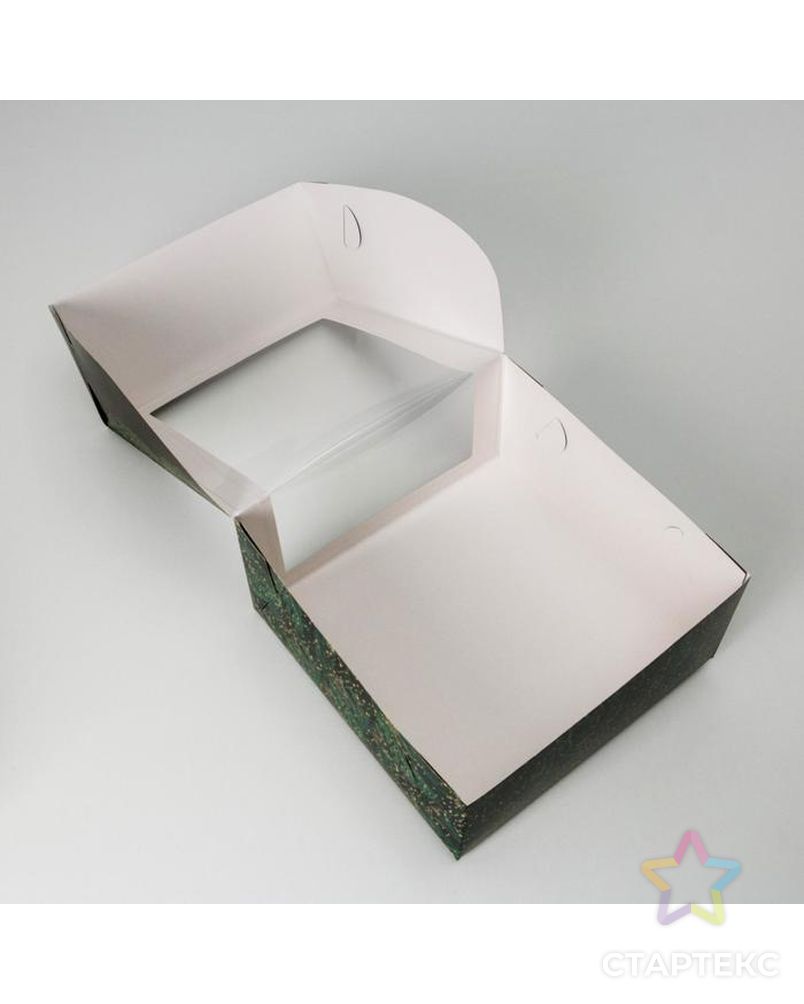 Коробка для торта с окном «Новогодняя» 23 х 23 х 11 см арт. СМЛ-162564-1-СМЛ0007024183 6