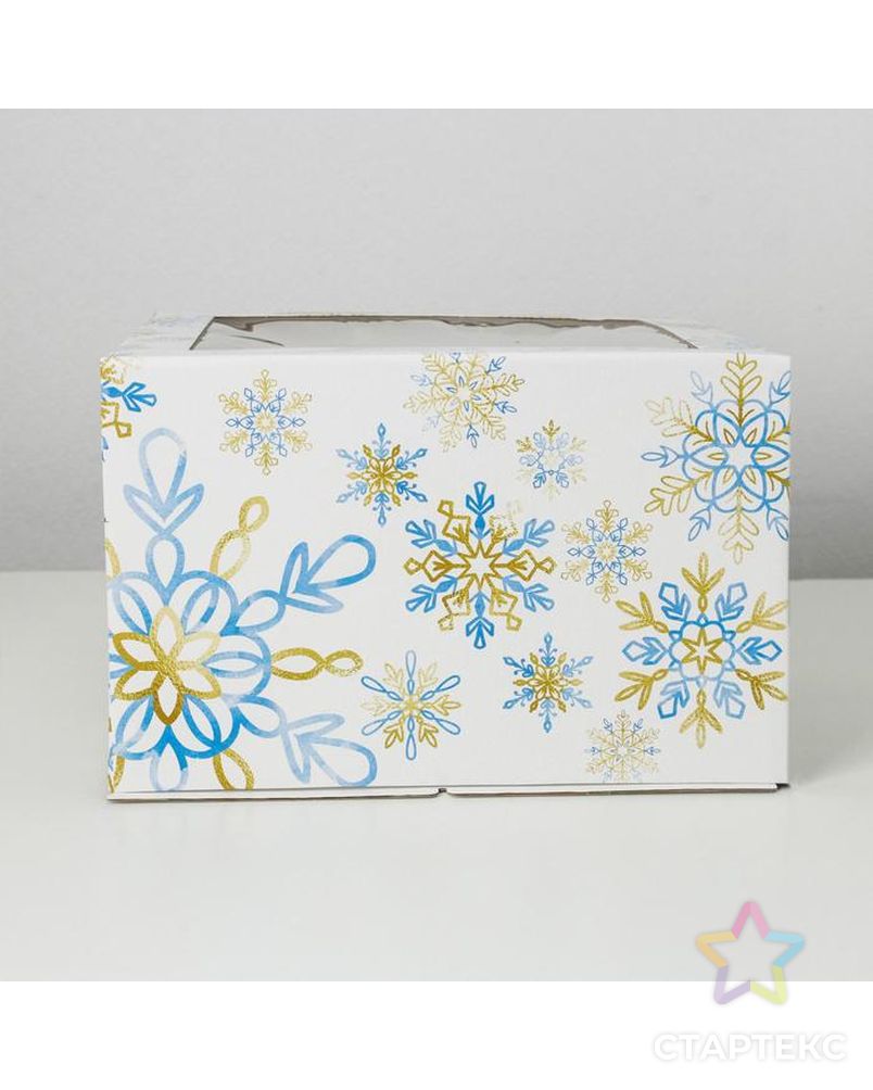 Коробка для торта «Снежный вальс», 30 х 30 х 19 см арт. СМЛ-162565-1-СМЛ0007024190 2