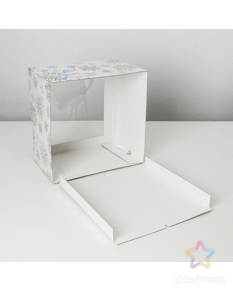 Коробка для торта «Снежный вальс», 30 х 30 х 19 см арт. СМЛ-162565-1-СМЛ0007024190 3