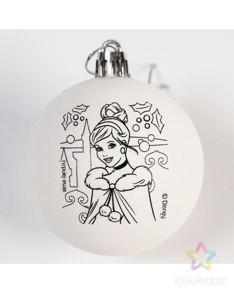 Набор для творчества Новогодний шар Принцессы: Золушка, размер шара 5,5 см арт. СМЛ-199187-1-СМЛ0007024624 2