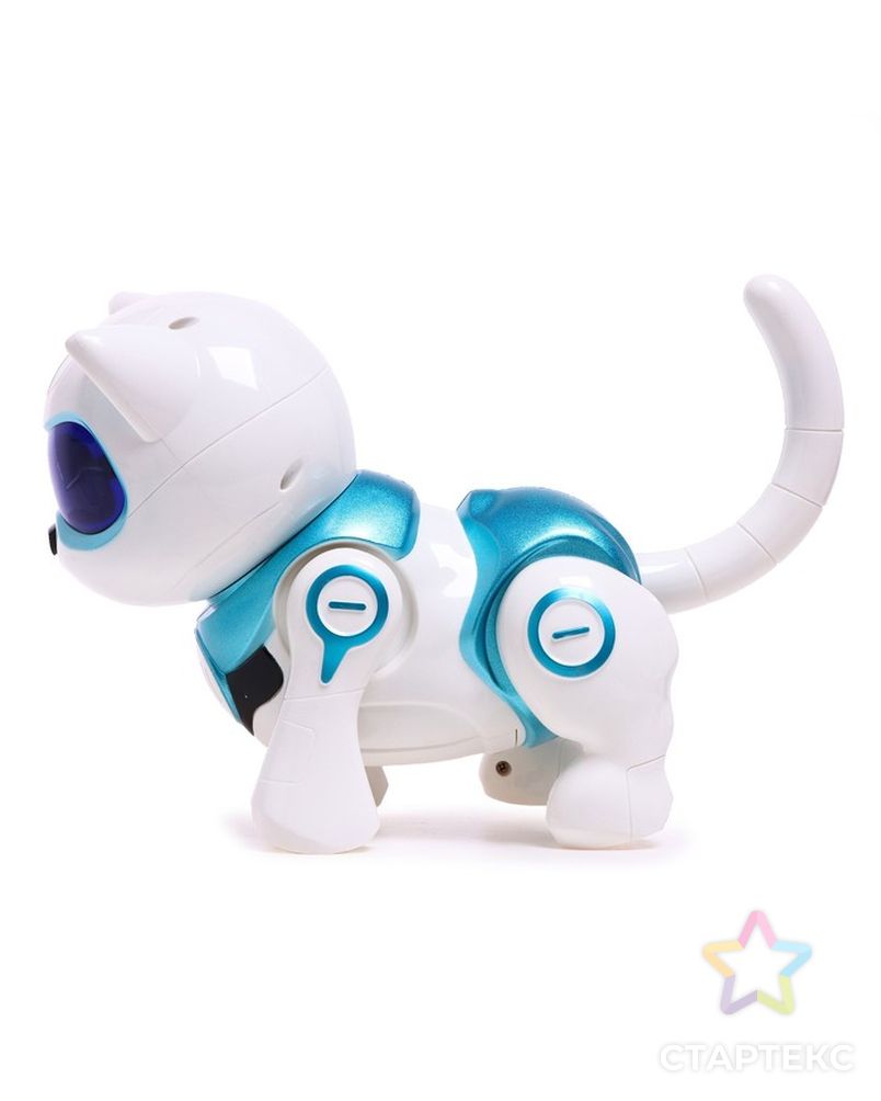 Кошка-робот интерактивная "Котик", световые и звуковые эффекты, цвет синий арт. СМЛ-225361-1-СМЛ0007028279 3