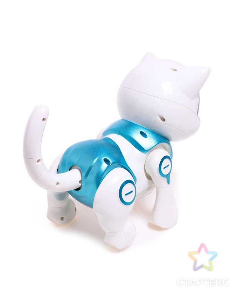 Кошка-робот интерактивная "Котик", световые и звуковые эффекты, цвет синий арт. СМЛ-225361-1-СМЛ0007028279 4