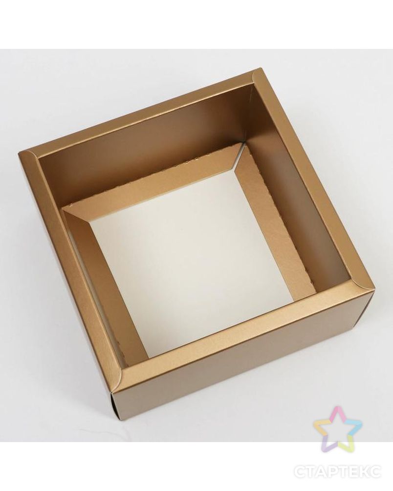Коробка складная «Новогодняя»,  15 × 15 × 7 см арт. СМЛ-167703-1-СМЛ0007036393 4
