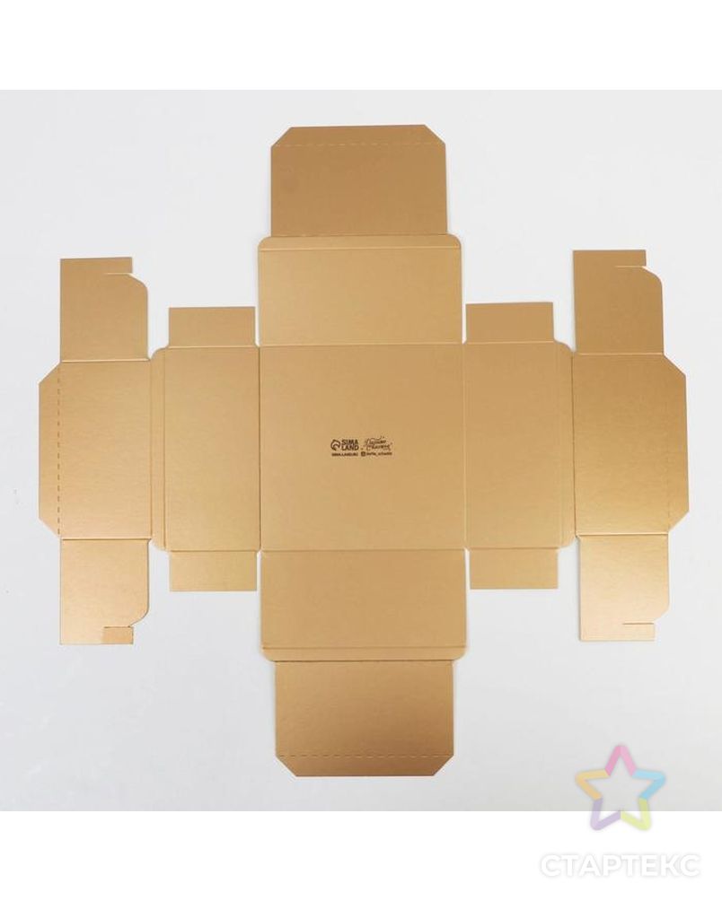 Коробка складная «Новогодняя»,  15 × 15 × 7 см арт. СМЛ-167703-1-СМЛ0007036393 5