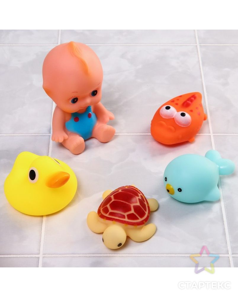 Набор игрушек для игры в ванне «Игры малыша» арт. СМЛ-230637-1-СМЛ0007038975 2