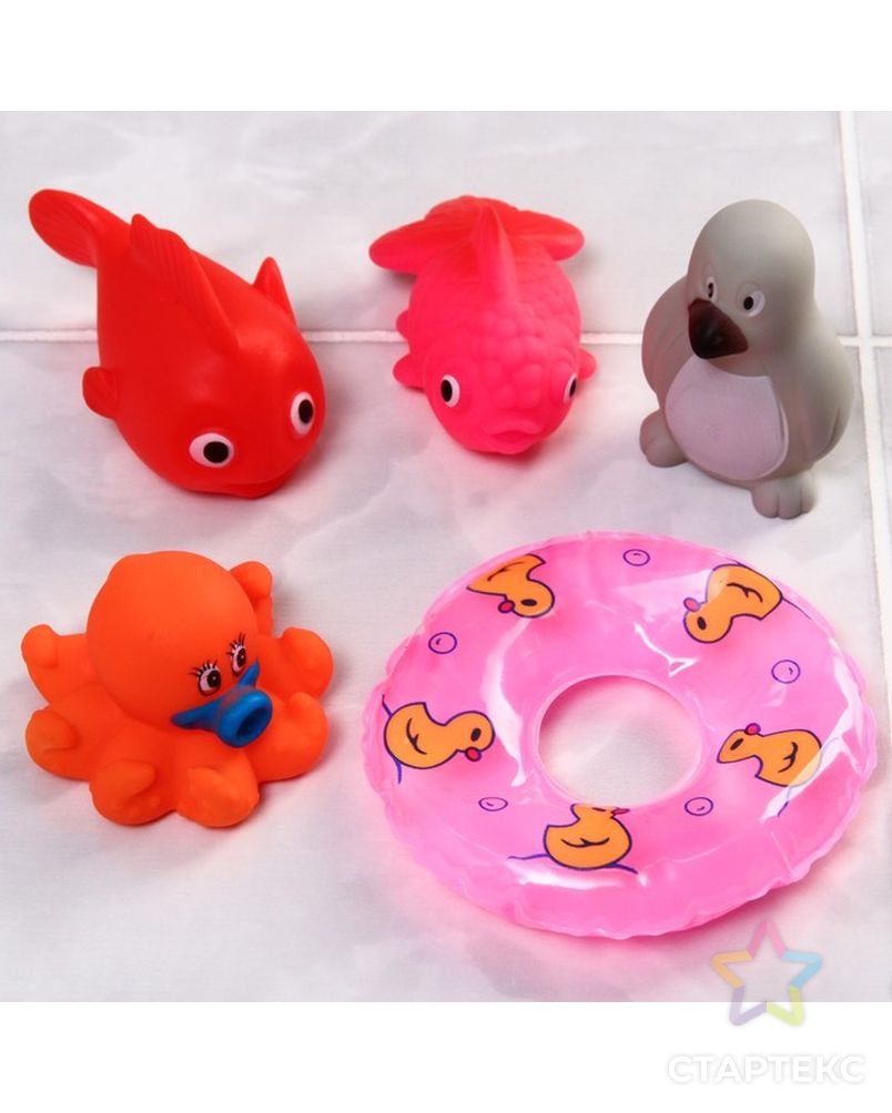 Набор игрушек для игры в ванне «Морские жители», 10 шт арт. СМЛ-230642-1-СМЛ0007038981 2