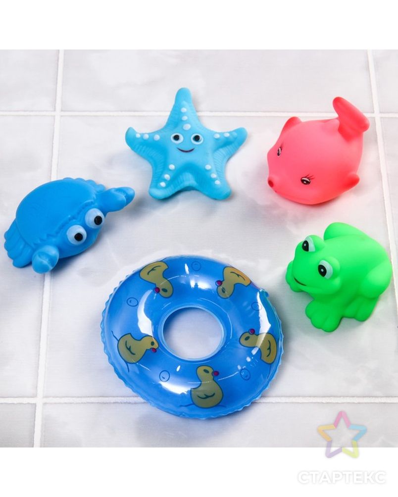 Набор игрушек для игры в ванне «Морские жители», 10 шт арт. СМЛ-230642-1-СМЛ0007038981 3