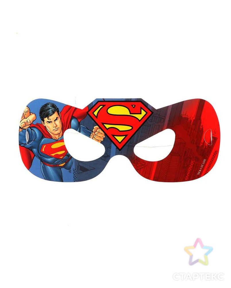 Набор бумажных масок Superman, 6 шт. арт. СМЛ-158766-1-СМЛ0007041700 1
