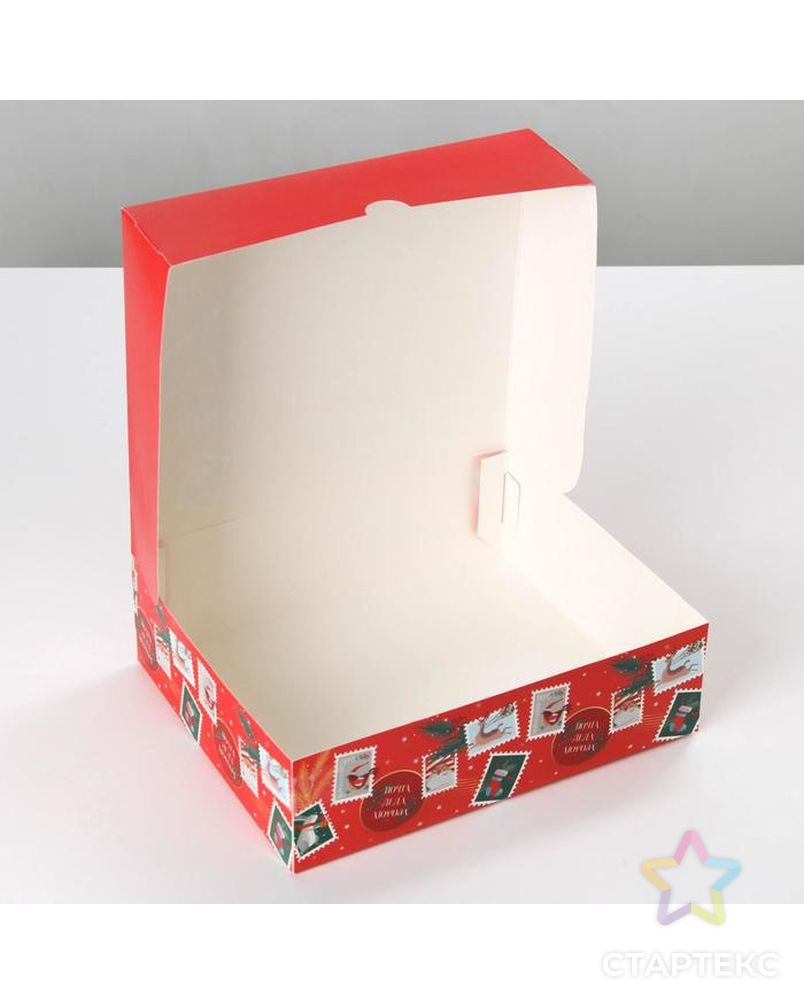 Упаковка для кондитерских изделий «Подарок от Деда Мороза», 20 × 17 × 6 см арт. СМЛ-170946-1-СМЛ0007043571 2