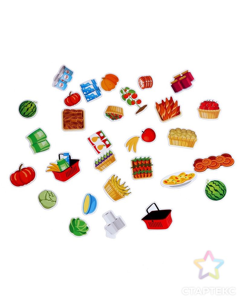 Магнитная книжка-игрушка "Овощи, фрукты и прочие продукты", 8 стр. арт. СМЛ-214107-1-СМЛ0007051091 6