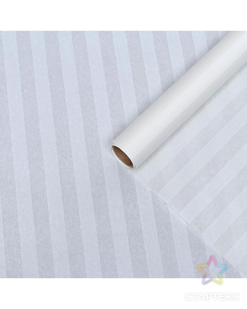 Бумага силиконизированная «Полоски», белые, 0,38 х 5 м арт. СМЛ-157476-1-СМЛ0007051094 2