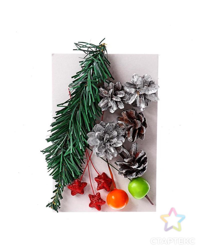 Новогодний декор «Праздничный наборчик» серебряный арт. СМЛ-157738-1-СМЛ0007059397 3