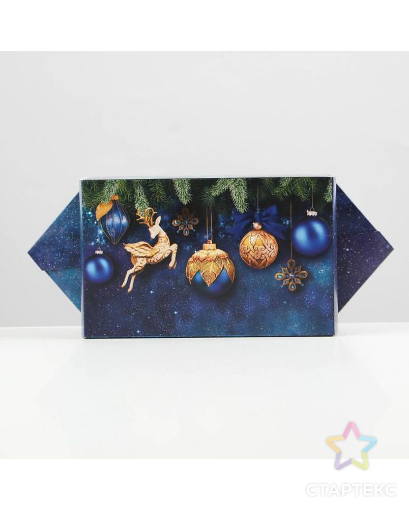 Сборная коробка‒конфета «Новогодние игрушки», 14 × 22 × 8 см арт. СМЛ-171793-2-СМЛ0007060234 2