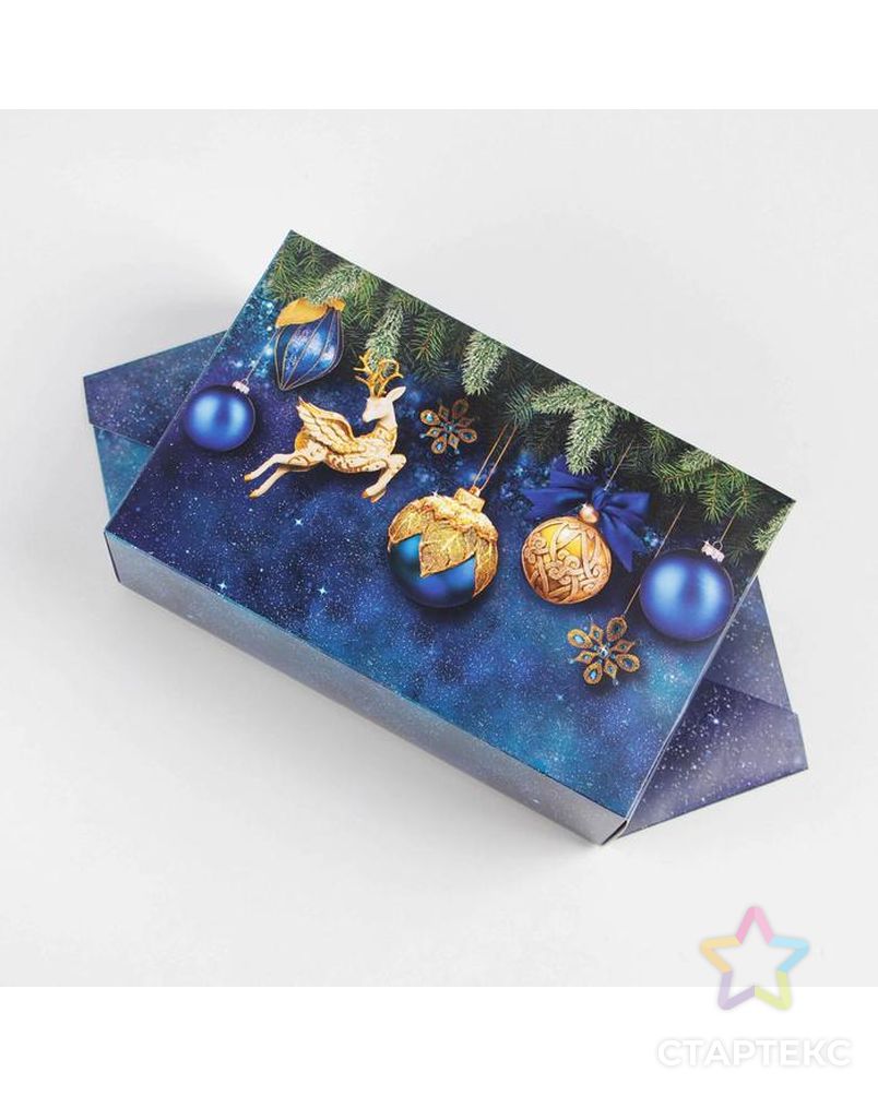 Сборная коробка‒конфета «Новогодние игрушки», 14 × 22 × 8 см арт. СМЛ-171793-1-СМЛ0007060239 2