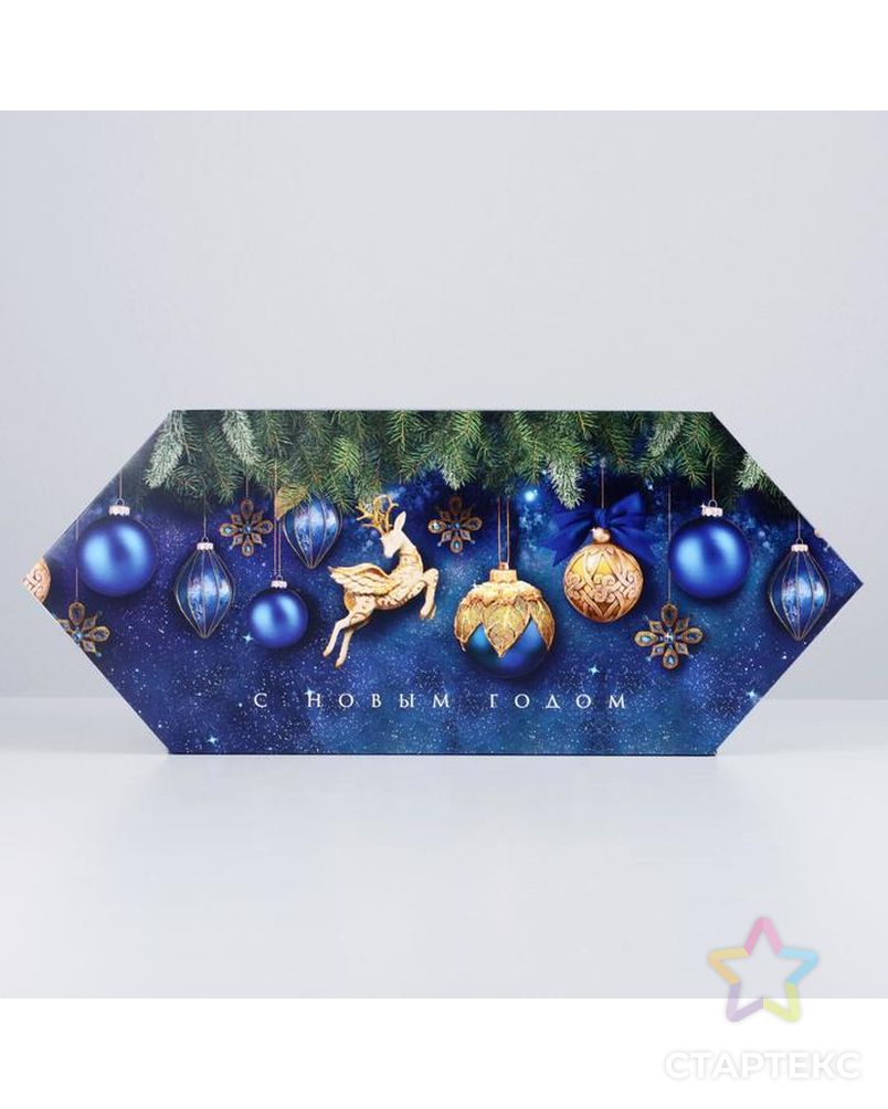 Сборная коробка‒конфета «Новогодние игрушки», 14 × 22 × 8 см арт. СМЛ-171793-3-СМЛ0007060244 2