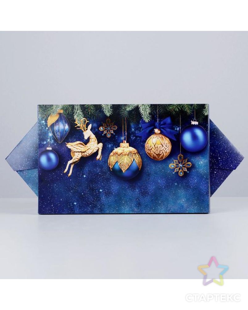 Сборная коробка‒конфета «Новогодние игрушки», 14 × 22 × 8 см арт. СМЛ-171793-3-СМЛ0007060244 3