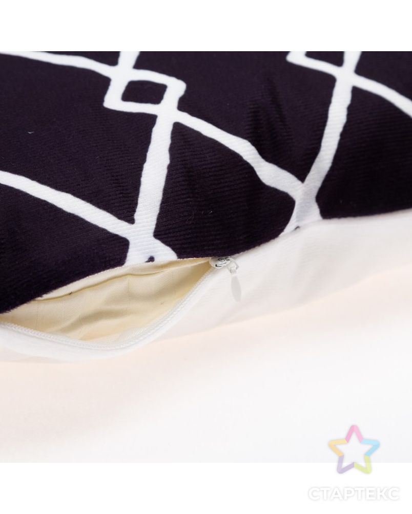 Чехол на подушку Этель Геометрия "Орнамент" 40 х 40 см, велюр арт. СМЛ-189568-1-СМЛ0007061194
