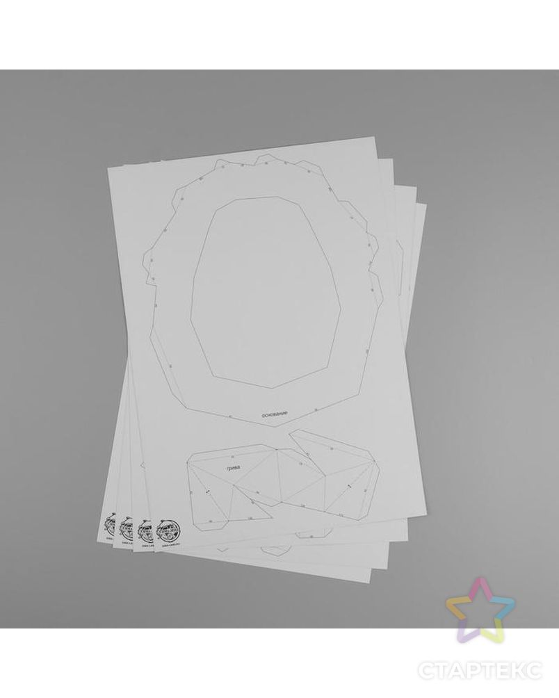 Набор для создания полигональной фигуры «Лев», 32,5 х 44 см арт. СМЛ-161709-1-СМЛ0007061419