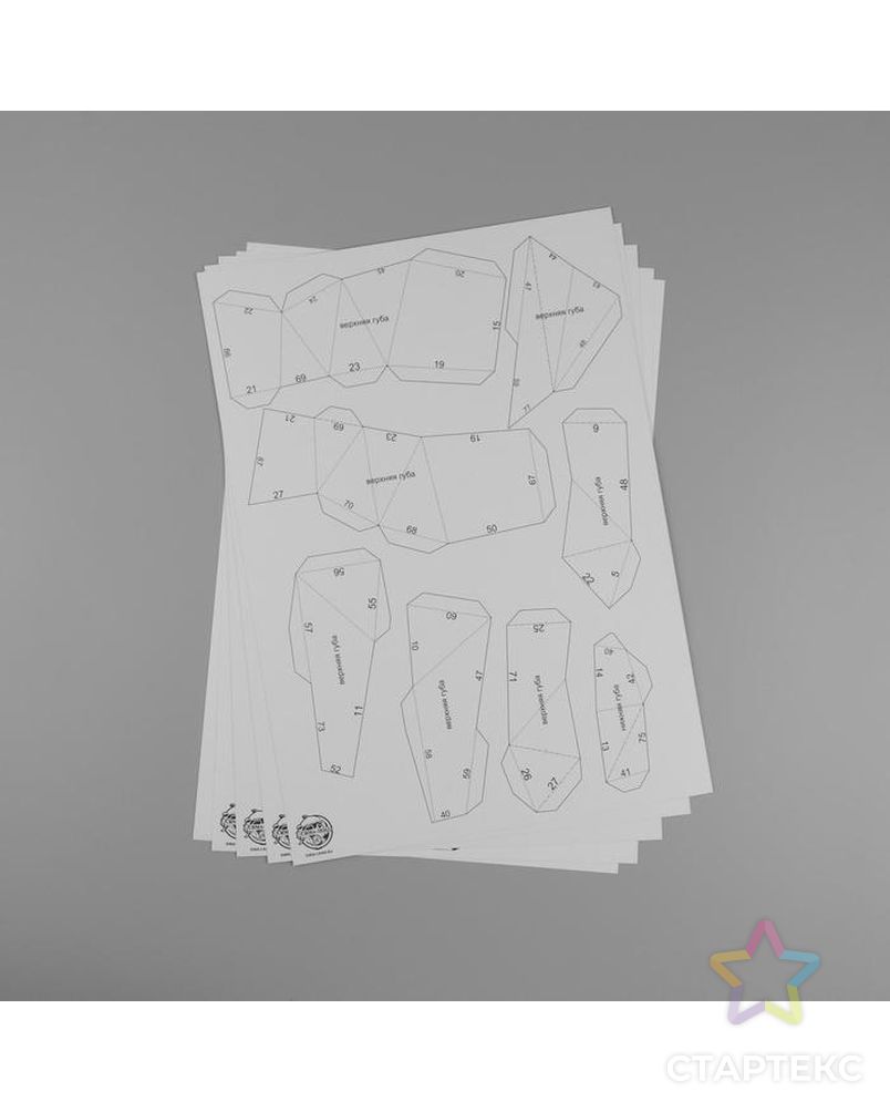 Набор для создания полигональной фигуры «Губы», 32,5 х 44 см арт. СМЛ-161714-1-СМЛ0007061424 3