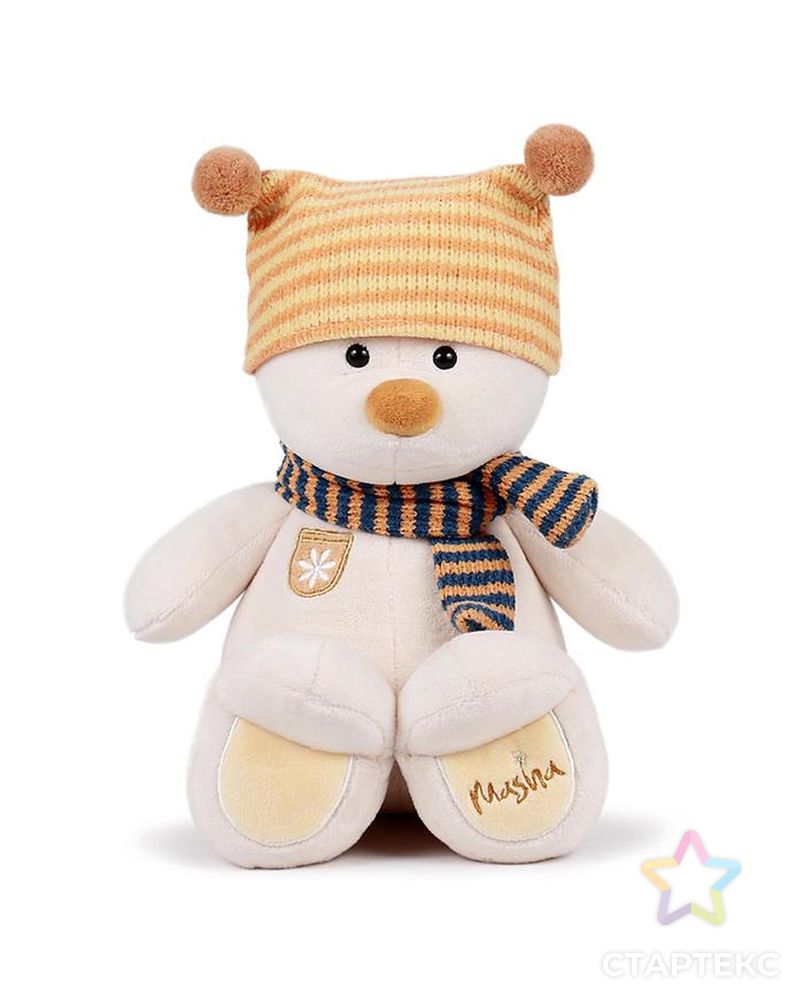 Мягкая игрушка «Медведь Masha» в шапке, 30 см арт. СМЛ-158168-1-СМЛ0007077506 1