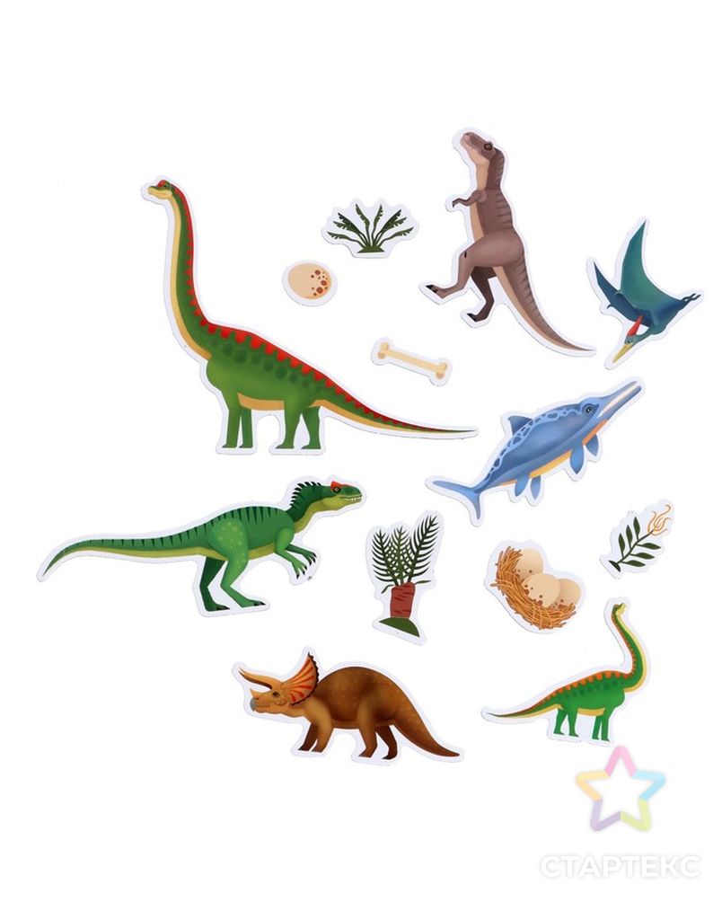 Магнитная книжка- игрушка "В мире динозавров" арт. СМЛ-199562-1-СМЛ0007084449 5