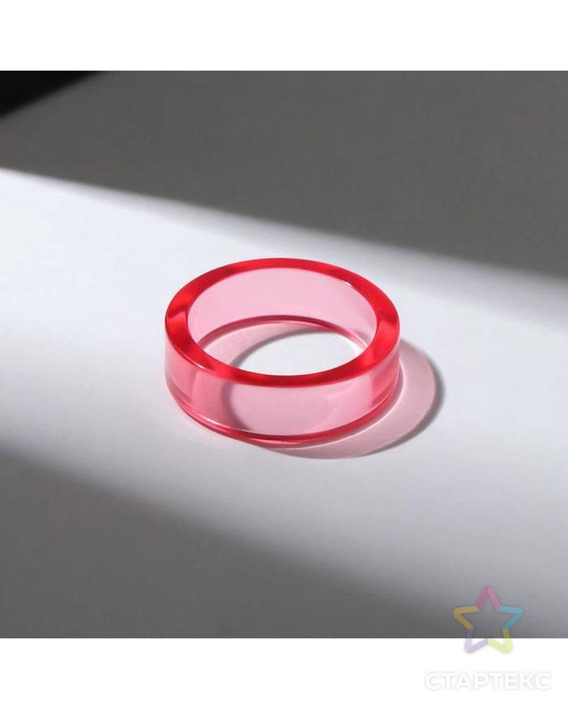 Кольцо пластик "Тренд", цвет розовый, размер 18 арт. СМЛ-155523-3-СМЛ0007098254 1