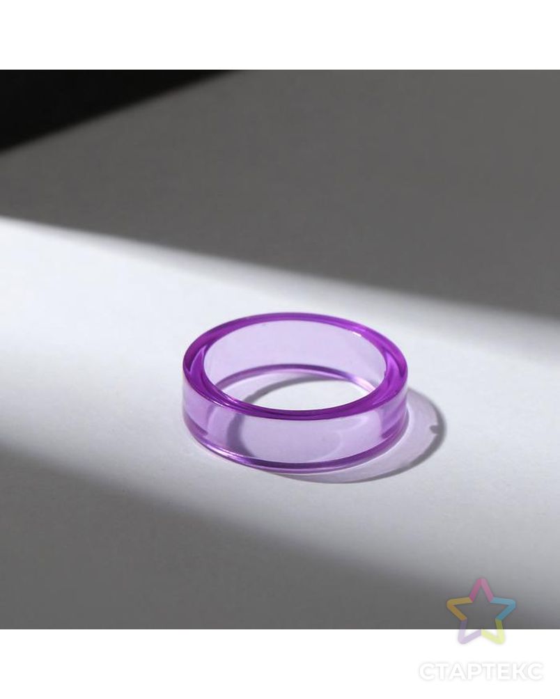 Кольцо пластик "Тренд", цвет фиолетовый, размер 18 арт. СМЛ-155520-3-СМЛ0007098255 1