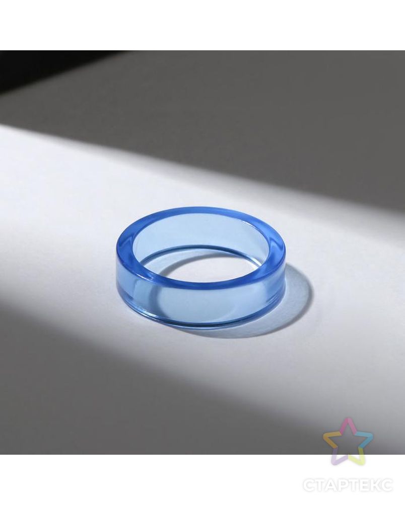 Кольцо пластик "Тренд", цвет синий, размер 19 арт. СМЛ-155521-3-СМЛ0007098259 1