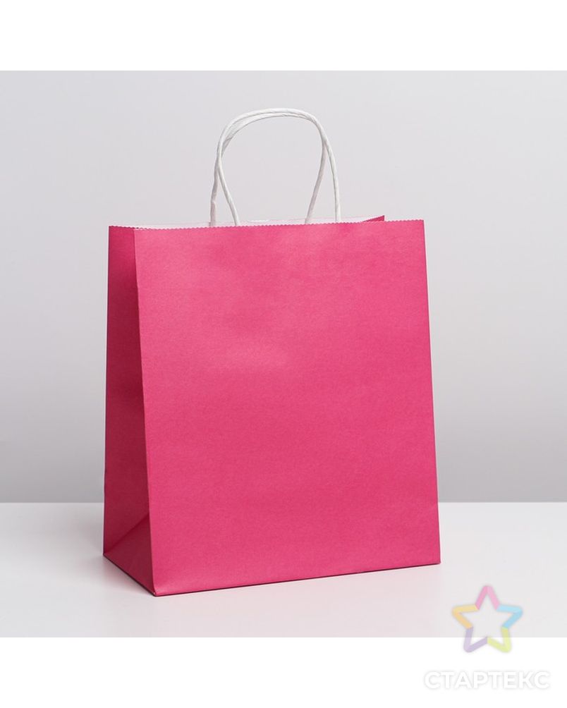 Пакет крафтовый Pink, 22 × 25 × 12 см арт. СМЛ-221025-1-СМЛ0007098729 1