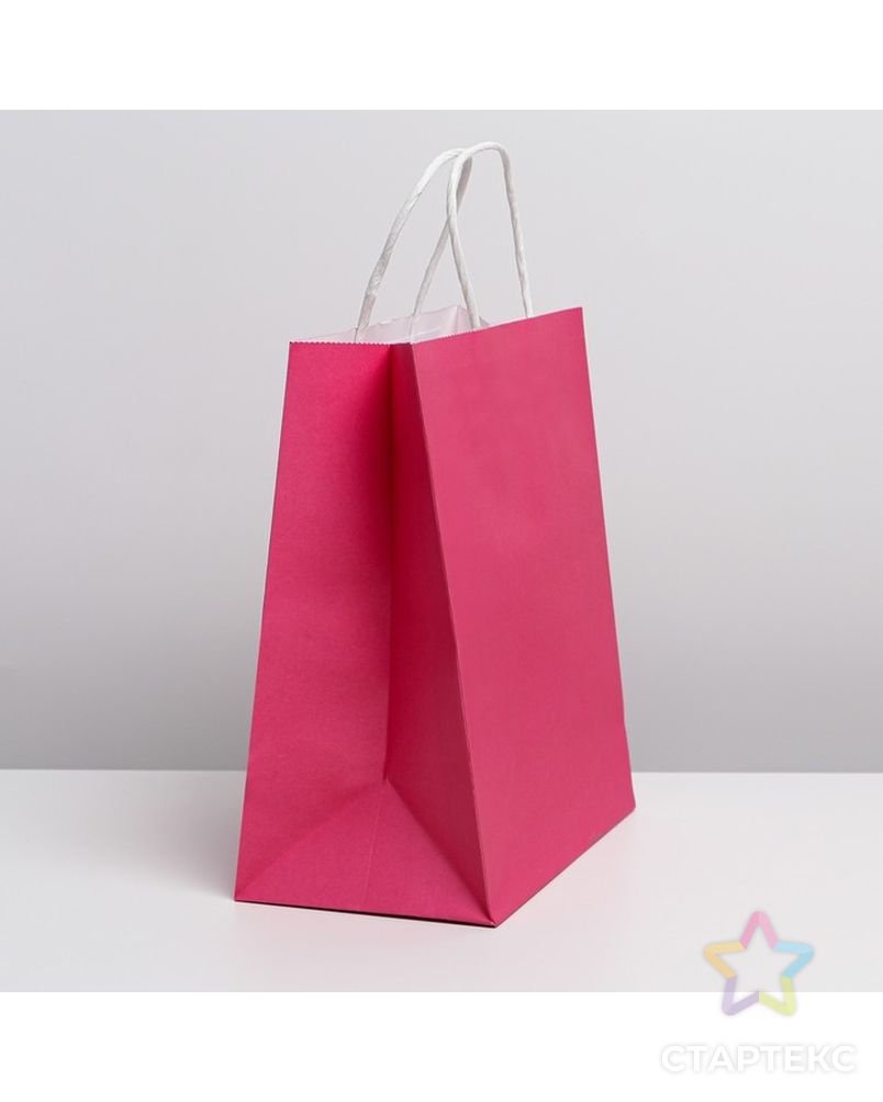 Пакет крафтовый Pink, 22 × 25 × 12 см арт. СМЛ-221025-1-СМЛ0007098729 2